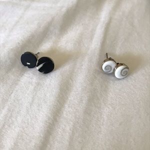 Handmade shell stud earrings